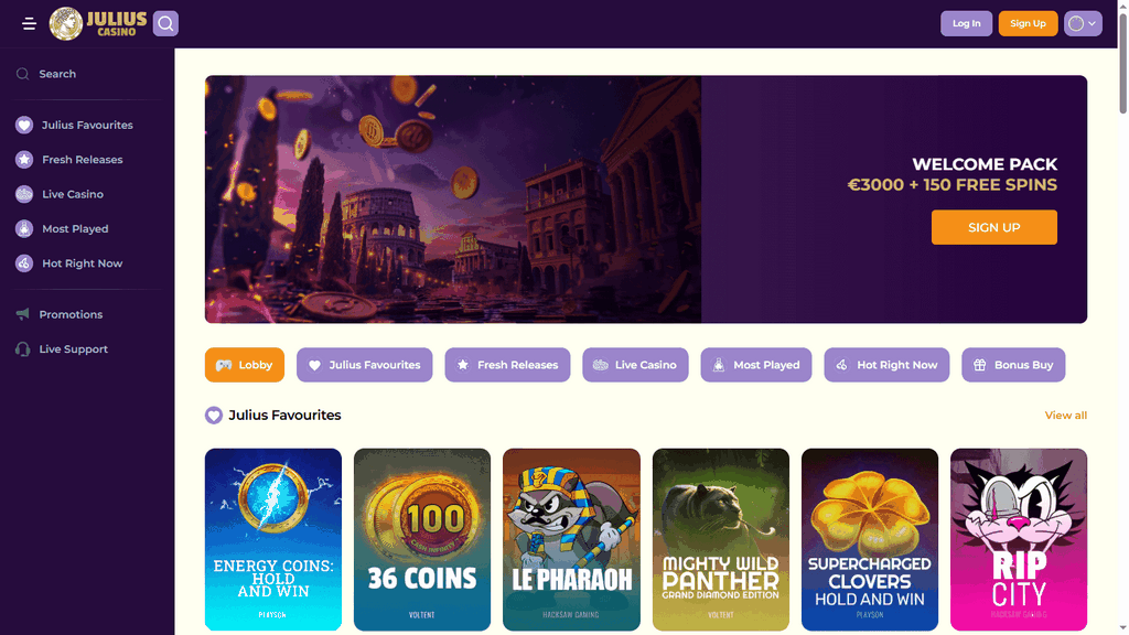 Avis sur le casino Julius - Classement des experts et des joueurs [2025]